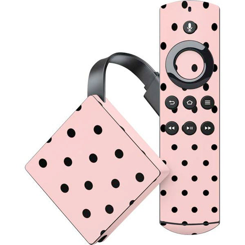 Pink and Black Polka Dots Amazon Fire TV Skin