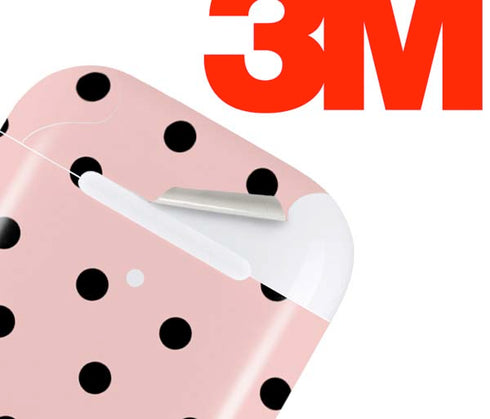 Pink and Black Polka Dots Apple AirPods 2 Skin