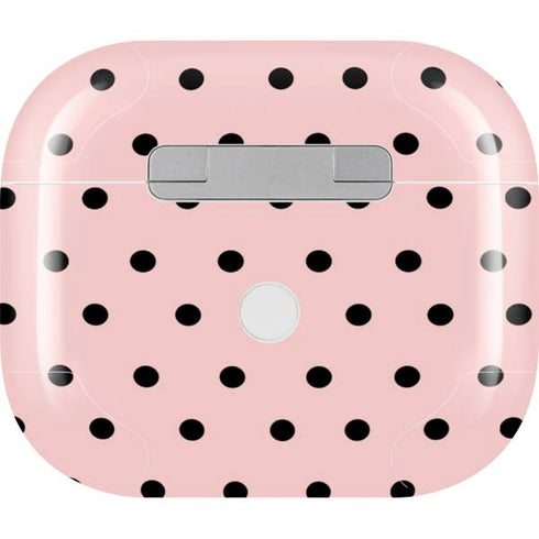Pink and Black Polka Dots Apple AirPods (3rd Gen 2021) Skin