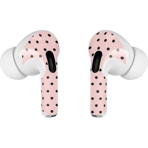 Pink and Black Polka Dots Apple AirPods Pro Skin
