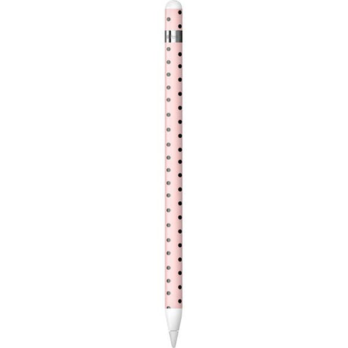 Pink and Black Polka Dots Apple Pencil (1st Gen, 2017) Skin