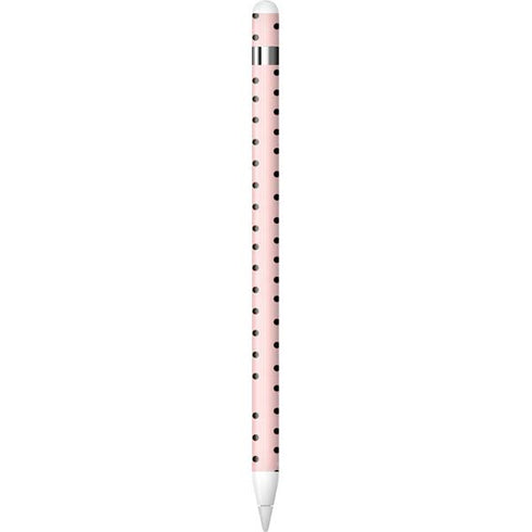 Pink and Black Polka Dots Apple Pencil (1st Gen, 2017) Skin