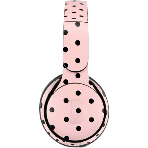 Pink and Black Polka Dots Beats Solo Pro Skin