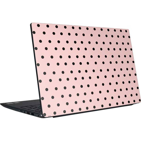 Pink and Black Polka Dots Dell Vostro Skin