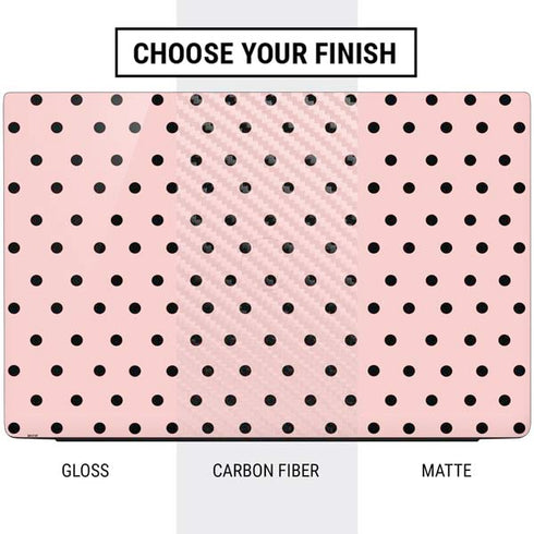 Pink and Black Polka Dots Dell Vostro Skin