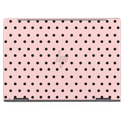 Pink and Black Polka Dots HP Envy Skin