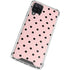 Pink and Black Polka Dots Galaxy A12 Clear Case