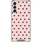 Pink and Black Polka Dots Galaxy A14 5G Clear Case