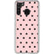 Pink and Black Polka Dots Galaxy A21 Clear Case