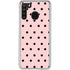 Pink and Black Polka Dots Galaxy A21 Clear Case