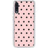 Pink and Black Polka Dots Galaxy A50 Clear Case
