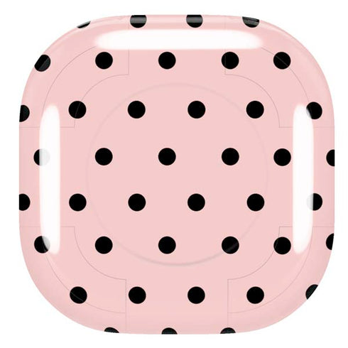 Pink and Black Polka Dots Galaxy Buds Live Skin