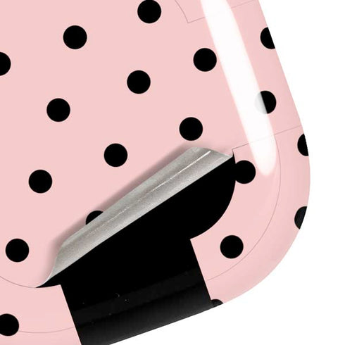 Pink and Black Polka Dots Galaxy Buds Live Skin