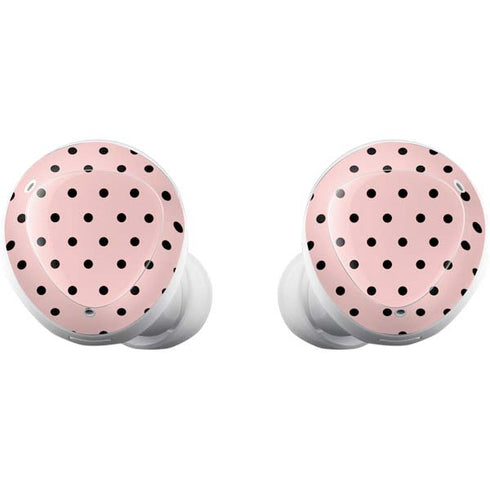 Pink and Black Polka Dots Galaxy Buds Plus Skin