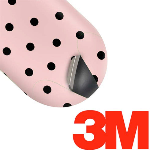 Pink and Black Polka Dots Galaxy Buds Skin