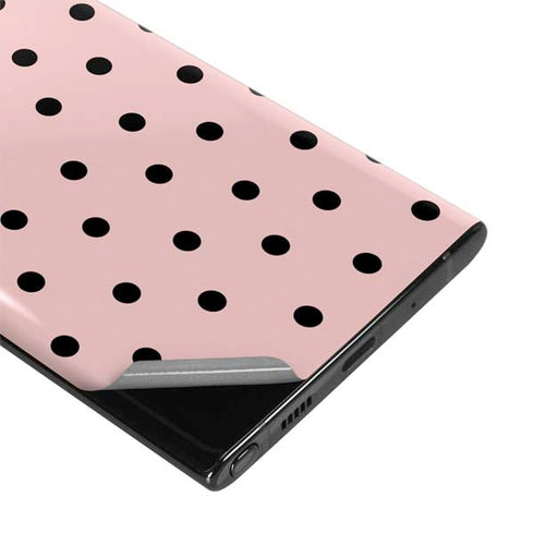 Pink and Black Polka Dots Galaxy Note 10 Plus Skin