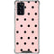 Pink and Black Polka Dots Galaxy Note20 5G Clear Case