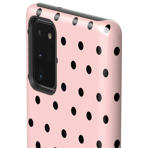 Pink and Black Polka Dots Galaxy Note20 5G Pro Case