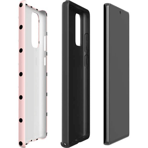 Pink and Black Polka Dots Galaxy Note20 5G Pro Case