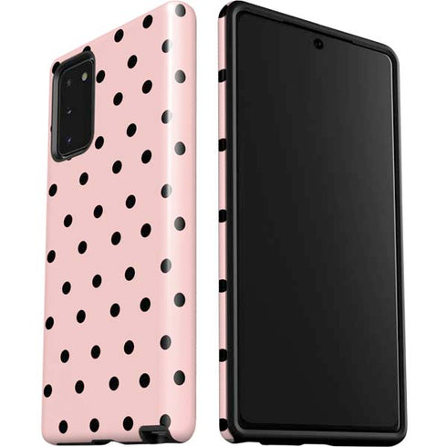 Pink and Black Polka Dots Galaxy Note20 5G Pro Case