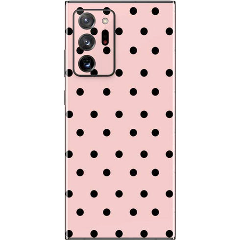 Pink and Black Polka Dots Galaxy Note20 Ultra 5G Skin