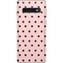 Pink and Black Polka Dots Galaxy S10 Skin