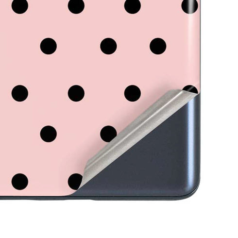 Pink and Black Polka Dots Galaxy S20 Fan Edition Skin
