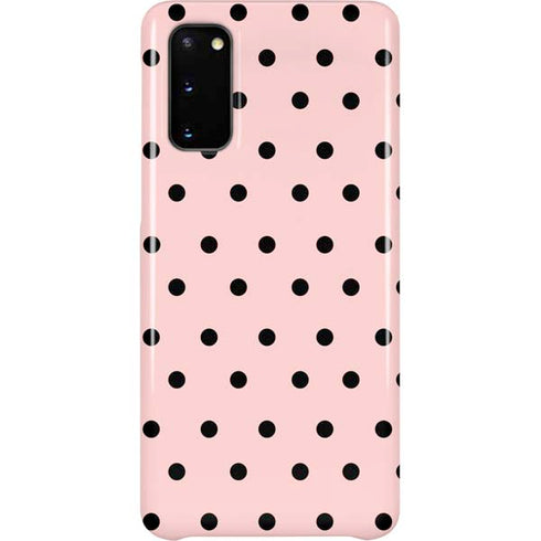 Pink and Black Polka Dots Galaxy S20 Lite Case
