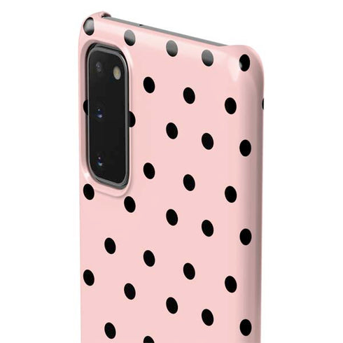Pink and Black Polka Dots Galaxy S20 Lite Case