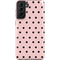 Pink and Black Polka Dots Galaxy S21 FE Pro Case