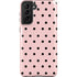 Pink and Black Polka Dots Galaxy S21 FE Pro Case