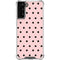 Pink and Black Polka Dots Galaxy S21 Plus 5G Clear Case