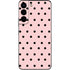 Pink and Black Polka Dots Galaxy S22 Skin
