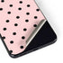 Pink and Black Polka Dots Galaxy S22 Skin