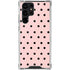 Pink and Black Polka Dots Galaxy S22 Ultra Clear Case