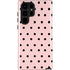 Pink and Black Polka Dots Galaxy S22 Ultra Pro Case