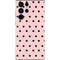 Pink and Black Polka Dots Galaxy S22 Ultra Skin