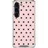 Pink and Black Polka Dots Galaxy S23 Clear Case