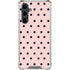 Pink and Black Polka Dots Galaxy S23 FE Clear Case