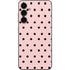 Pink and Black Polka Dots Galaxy S23 FE Skin