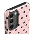 Pink and Black Polka Dots Galaxy S23 Plus Pro Case