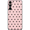 Pink and Black Polka Dots Galaxy S23 Plus Skin