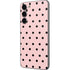 Pink and Black Polka Dots Galaxy S23 Plus Skin