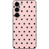 Pink and Black Polka Dots Galaxy S23 Skin