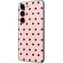 Pink and Black Polka Dots Galaxy S23 Skin