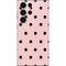 Pink and Black Polka Dots Galaxy S23 Ultra Skin