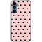 Pink and Black Polka Dots Galaxy S24 Clear Case