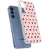Pink and Black Polka Dots Galaxy S24 Clear Case