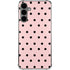 Pink and Black Polka Dots Galaxy S24 Plus Clear Case