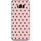 Pink and Black Polka Dots Galaxy S8 Skin
